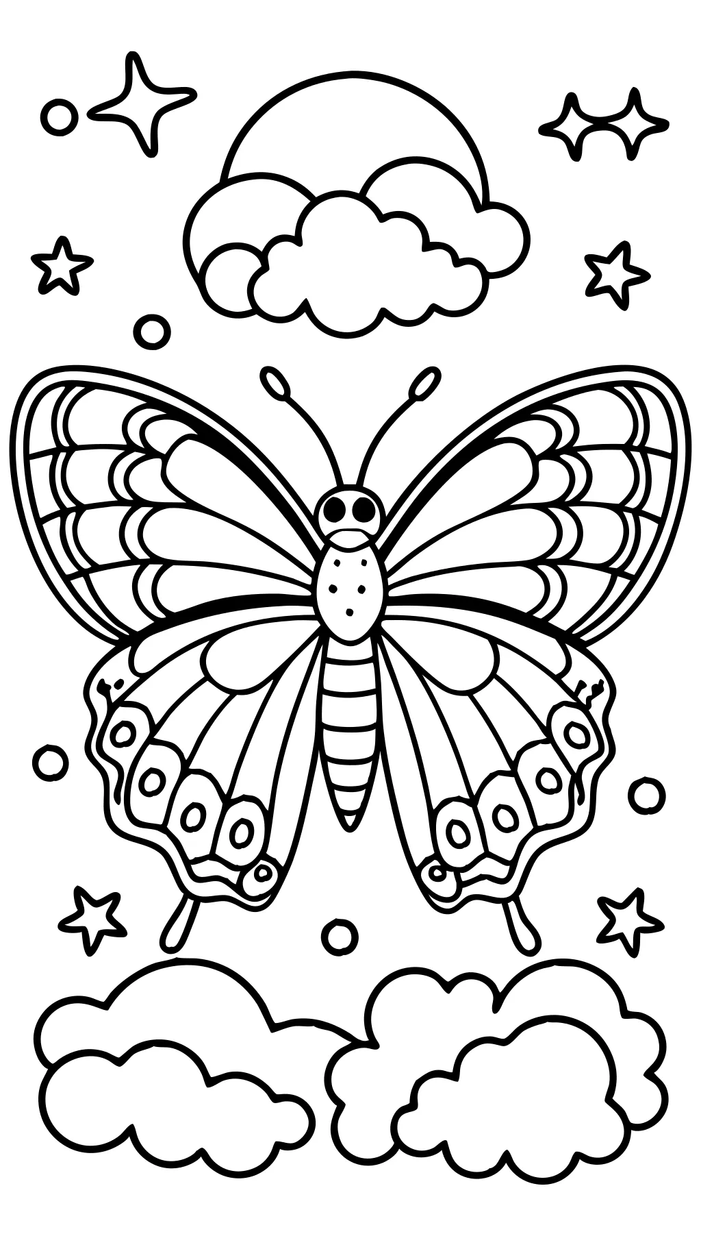 butterfly rainbow coloring pages